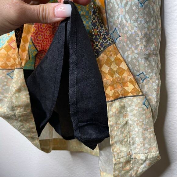 Anthropologie Tanvi Kedia Avizeh Black Motif Patchwork Dress - Picture 12 of 12